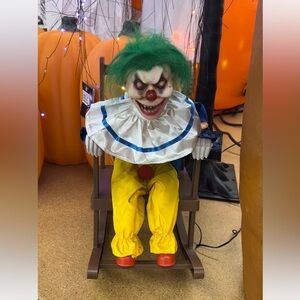 🧡 Halloween Scary Talking Rocking Chair Clown Animated Prop